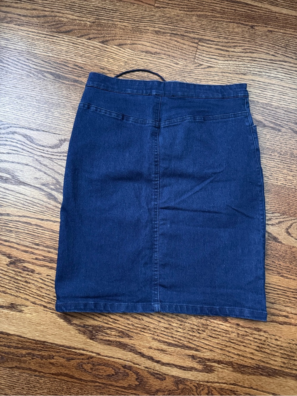 Women’s Navy Denim Lace-Up Skirt - Picture 2 of 5